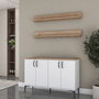 Hanah Home Armario Multiusos Blanco y Nogal